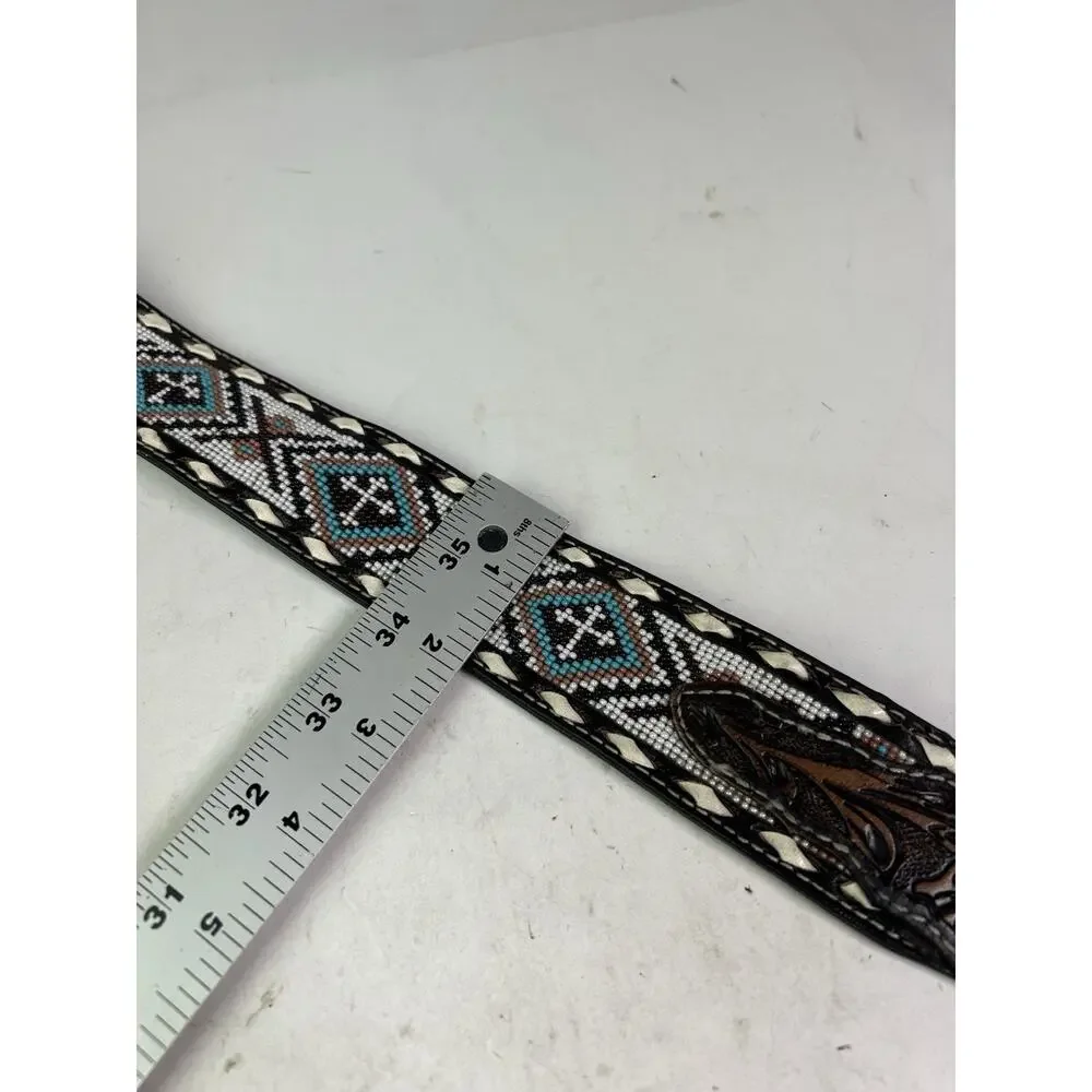 Nocona Floral Tabs Beaded Buck Lacing Belt Style# N210005505 Men's Size 40